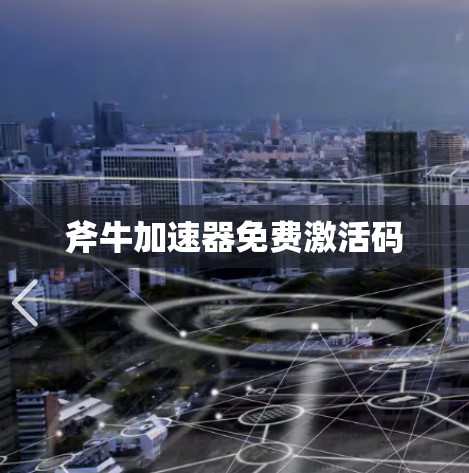 斧牛加速器免费激活码