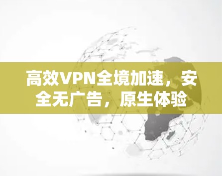 高效VPN全境加速，安全无广告，原生体验