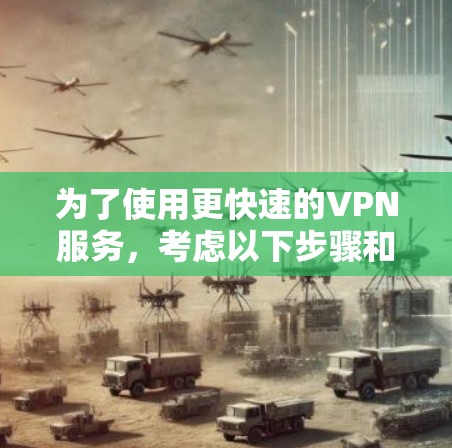 为了使用更快速的VPN服务，考虑以下步骤和建议