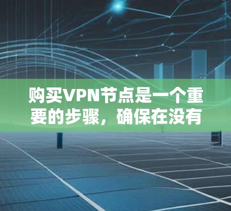 购买VPN节点是一个重要的步骤，确保在没有实际网络连接的情况下远程访问互联网。以下是详细的步骤和考虑因素，帮助您顺利完成购买