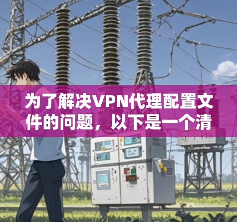 为了解决VPN代理配置文件的问题,以下是一个清晰的步骤指南 为了解决VPN代理配置文件的问题,以下是一个清晰的步骤指南